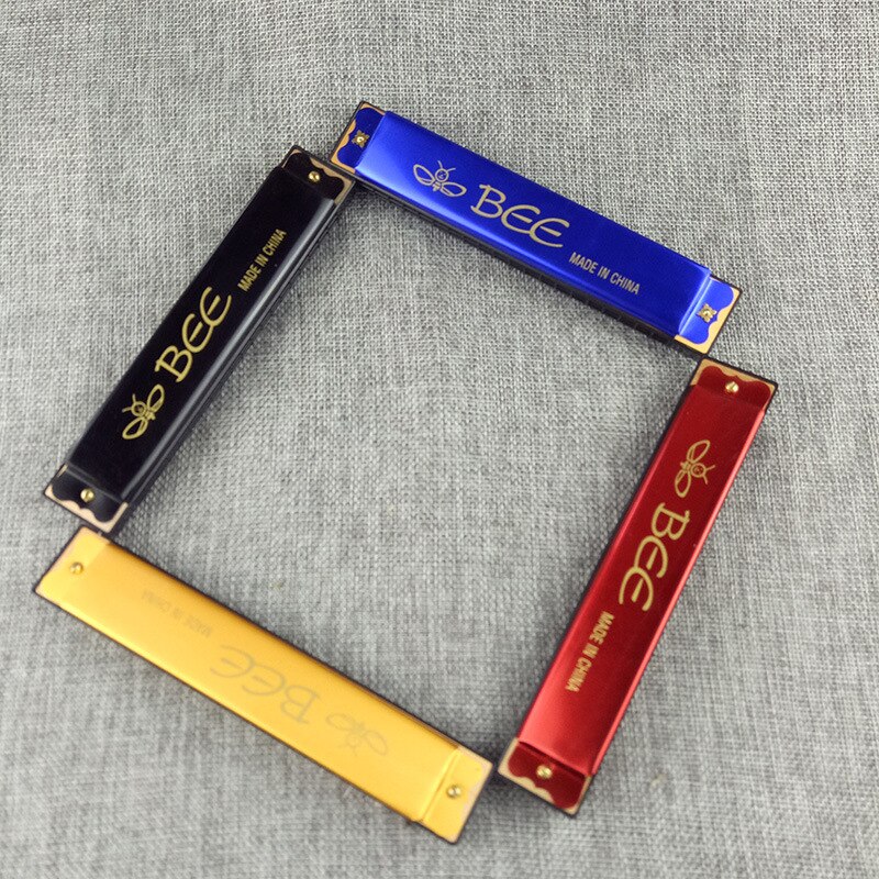 Harmonica 16 Holes 20 holes Key of C SILVER w/ Case Blues Harp Stainless Steel