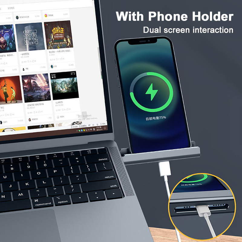 Adjustable Laptop Stand Base Support Notebook Stand For Macbook Tablet Computer iPad Cooling Pad Bracket Table With Phone Holder