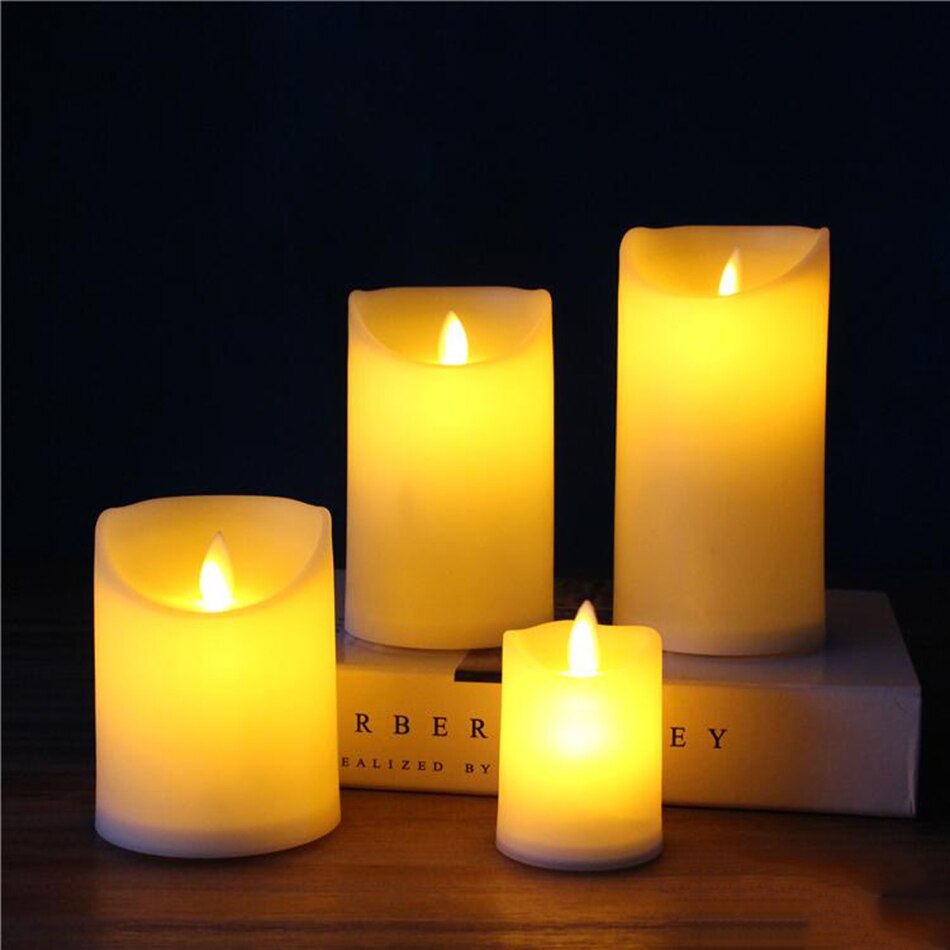 Fameless Plastic Led Pillar Candle,LED Candle Light For Wedding,Birthday,Club,Outdoor Activities Decor.Lovely Led Night Light