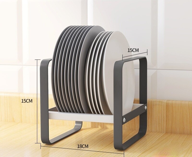Kitchen Cabinet Storage Shelves Plates Dishes Chopping Board Storage Rack Bowl Cup Holder Multifunction Closet Organize JU31907: 2 PCS L
