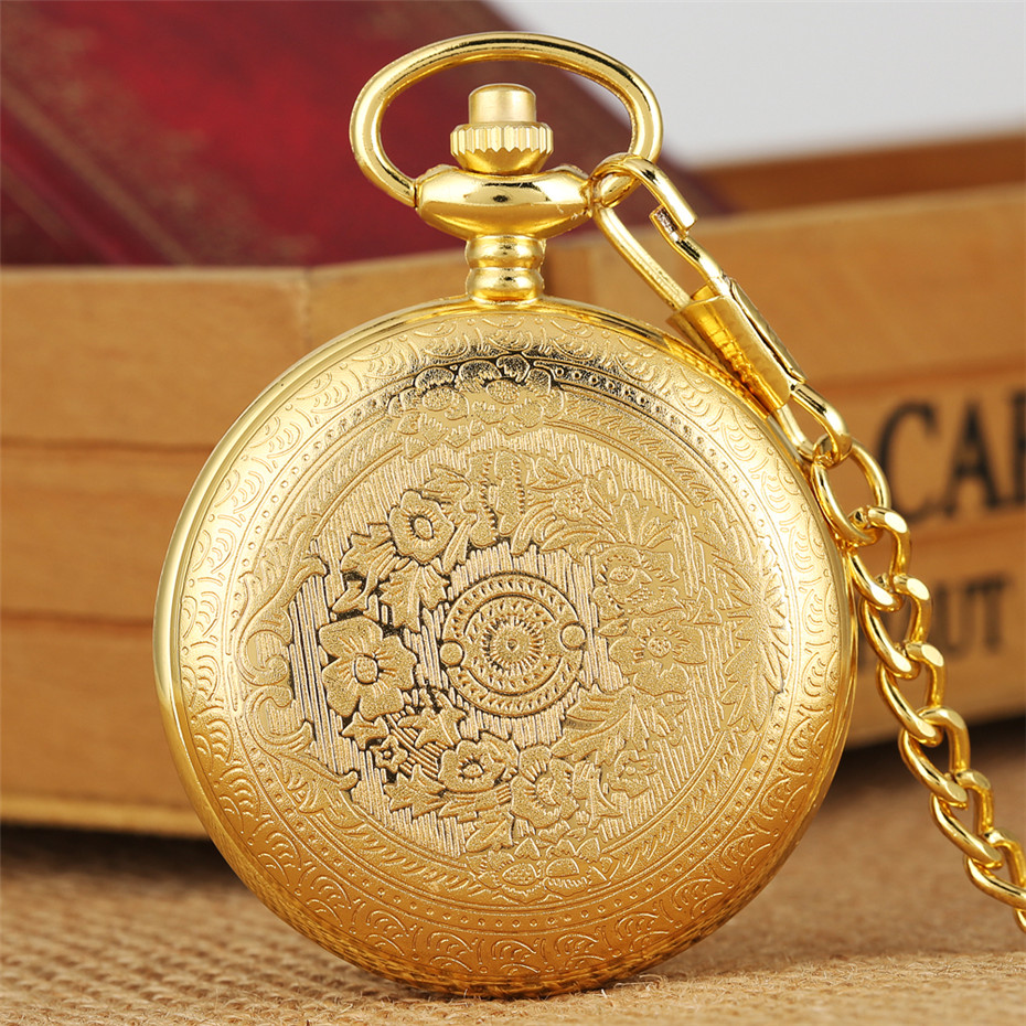 Engraved "To My Husband&quot Quartz Pocket Watch Luxury Gold/Silver/Black Hanging Pendant Clock Best Anniversary