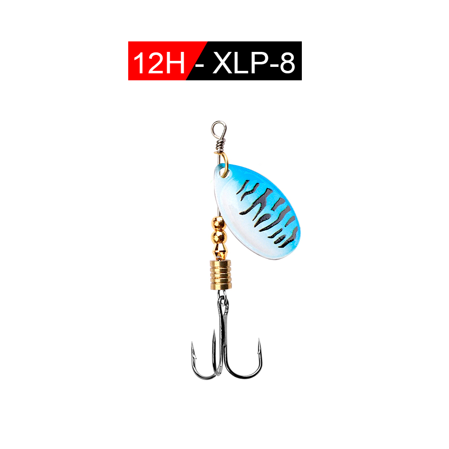 VIS KONING 1PCS 6.0CM 6.5CM Spinner Lepel Vissen Lokken Spinner Aas Lepel Vissen Bass Lokken met Dreg Visgerei: 10 / green