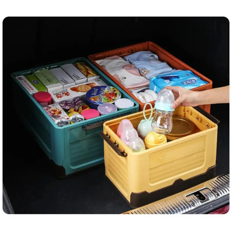 1 Stuks Opvouwbare Opbergdoos Multifunctionele Opvouwbare Organizer Container Plastic Diversen Opslagplaatsen Levert Organizer Doos Met Deksel