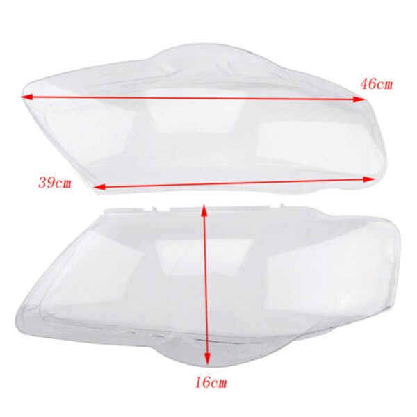 2Pcs Car Clear Headlight Lens Shell Cover Replacement Head Lamp Cover For V w Passat B6 R36