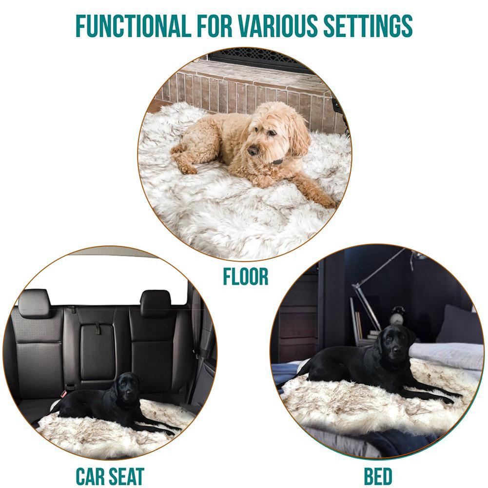 Zachte Faux Fur Hond Bed Mat Pluche En Pluizige Huisdier Pad Ultra Cozy Pet Orthopedische Hond Bed Memory Foam hond Bed