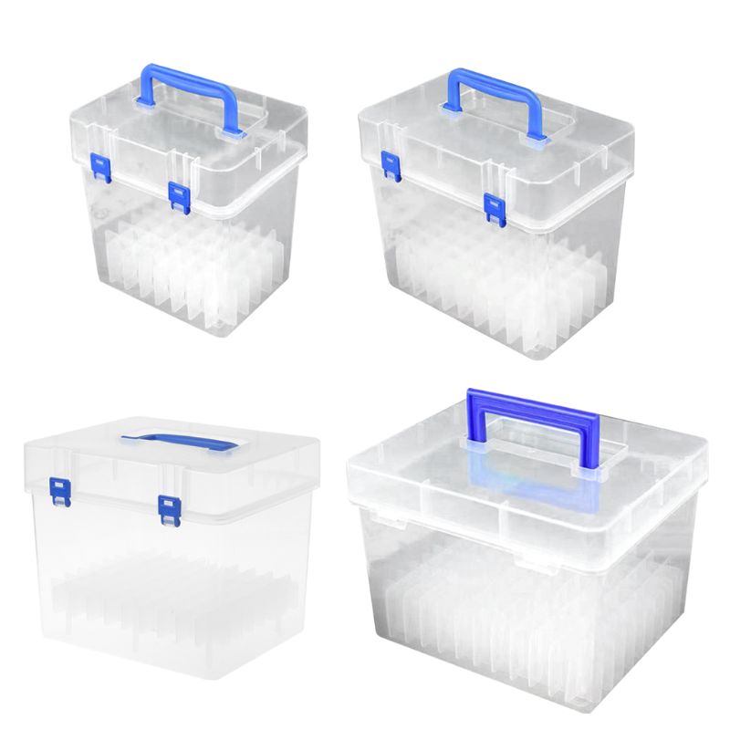 Caja de almacenamiento transparente para rotuladores, contenedor para manualidades de arte, organizador de Escritorio de oficina, hogar, escuela, estudiantes, suministros de estudio