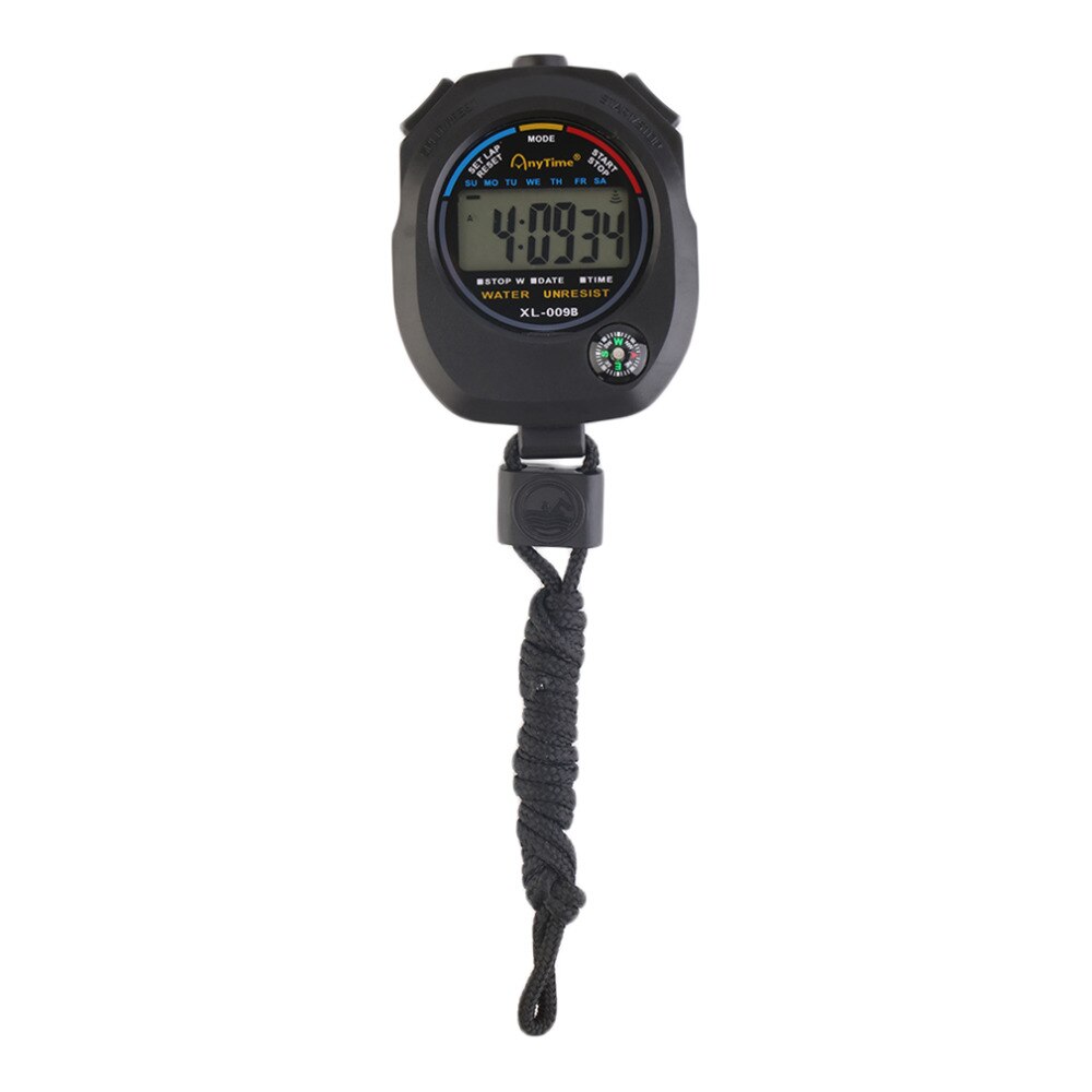 Sports Handheld Digital LCD Sports Stopwatch Stopwatch ProfessionalChronograph Counter Timer with Strap