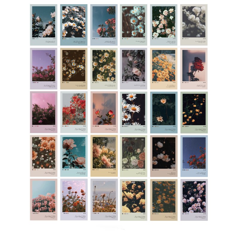 VanYi 30 unids/set Xinghe tiene rastros postales cartas foto Set de memoria japonés Ins escribiendo tarjetas postales de: C