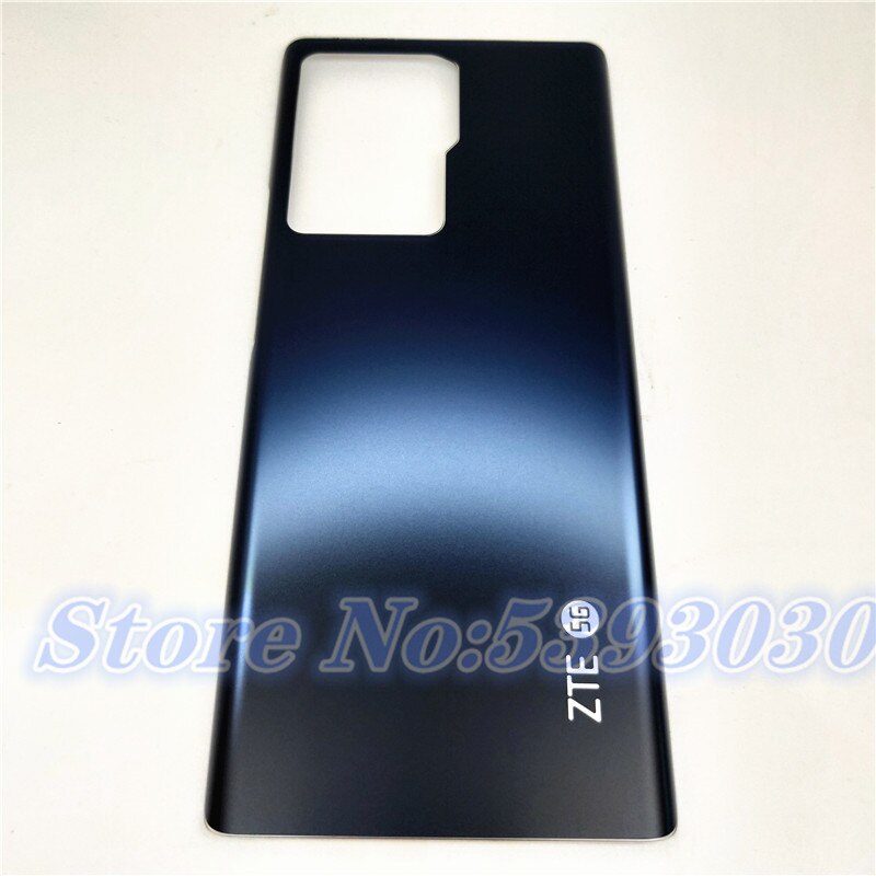 Originele Voor Zte Axon 30 Ultra Glas Back Battery Cover Reparatie Vervangen Telefoon Achterklep Case + Camera Lens: Black No camera