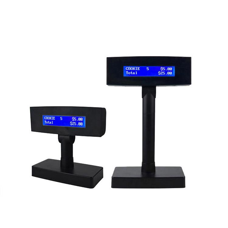 LCD210B Small Size LCD Customer Pole 2 Lines For Retail Shop POS System Customer Display 40 Characters