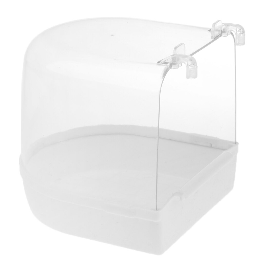 Baignoire à oiseaux suspendue | Cube, boîte de baignoire, bol Cage, accessoire pour oiseau perroquet 13x13x13 cm: White 13 x 13 x 13