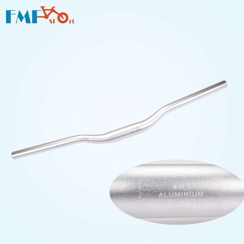FMFXTR – guidon de vtt plat/surélevé en alliage d'aluminium haute résistance, partie droite de vélo, 31.8x620/700mm: Riser-620-sliver