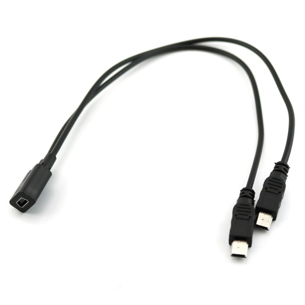 1 to 2 y splitter kabel usb 2.0 mini 5- pin hun til dobbelt 2 han konverter