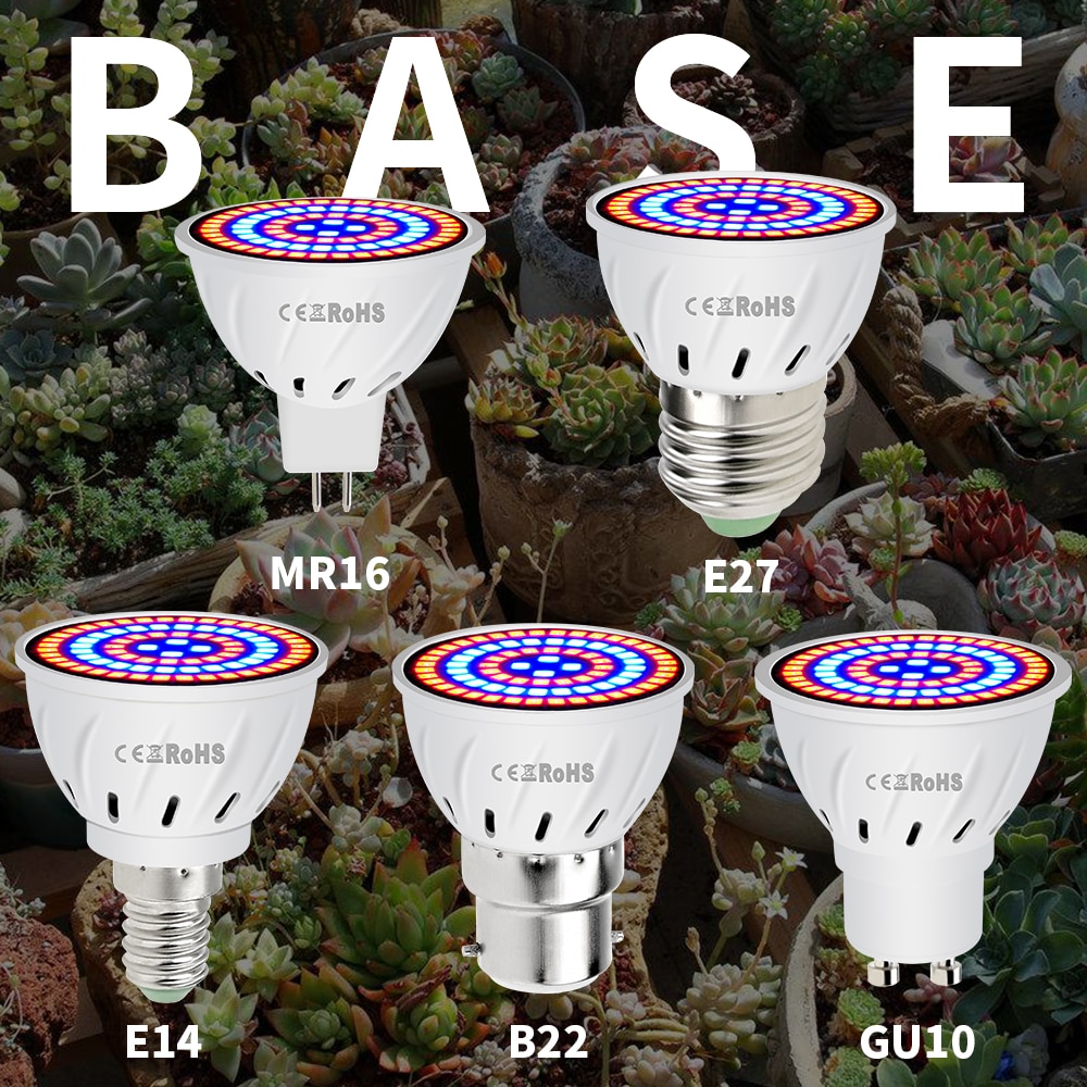 CanLing Full Spectrum Led E27 AC 220V Plant Light E14 Growing Lamp MR16 Phytolamp GU10 Growlight B22 Spotlight Bulb For Grow Box