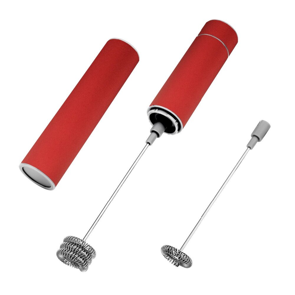Stainless Steel Mixer Multifunction Electric Milk Frother Handheld Mini Mixing Foamer Coffee Blender Red Blender