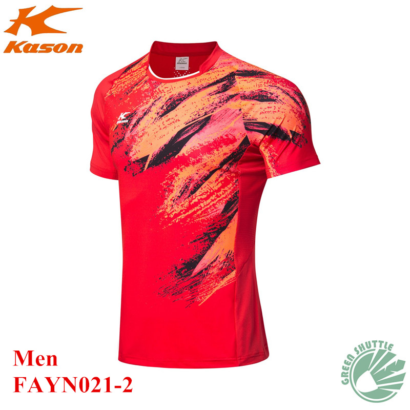 Kason badminton t-shirts som andas snabbtorkande älskare utomhus badminton kläder sport kostymer fayn 021: Män fayn 021-2 / M