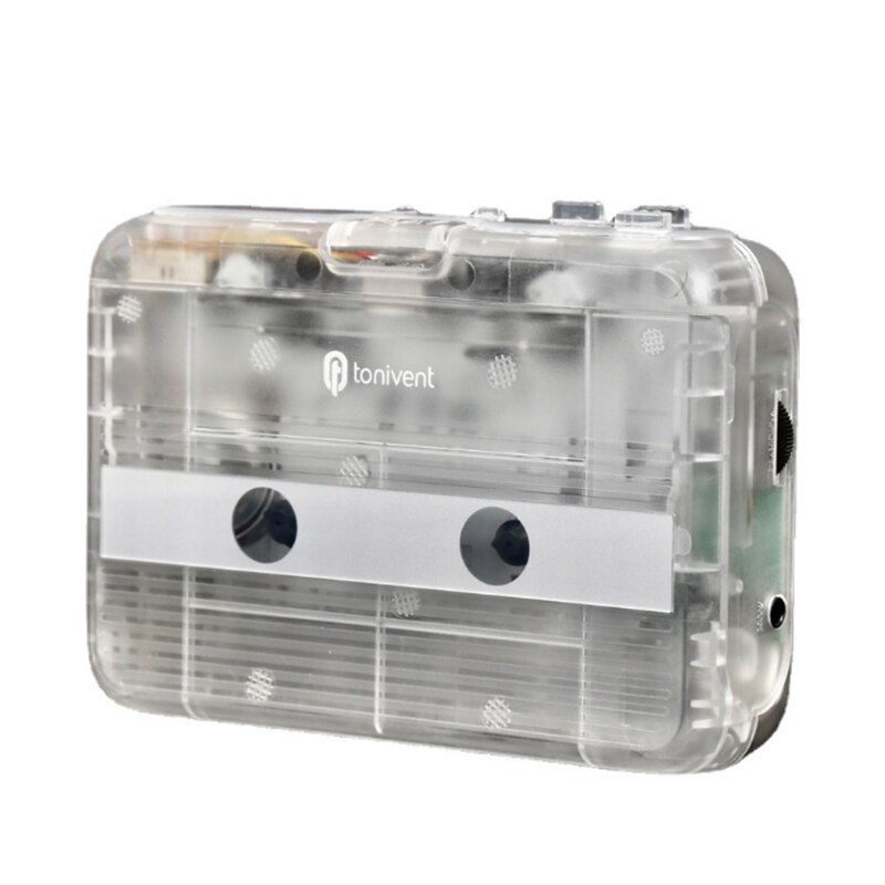 Tragbare Bluetooth Absender Stereo transparent Kassette Spieler mit FM Radio Auto-revers Funktionen