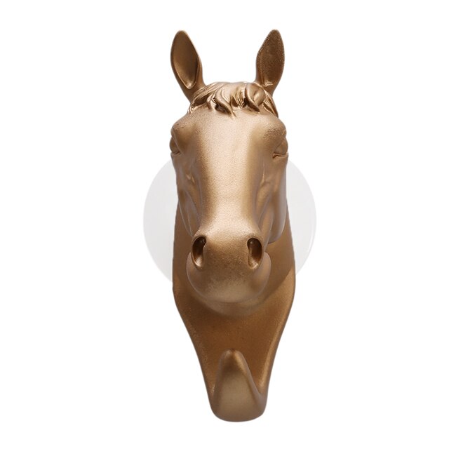 Gancho decorativo de pared para muebles del hogar, ganchos pequeños y modernos, ganchos multifuncionales, joyería para pared, llaves, perchas creativas: Golden Horse