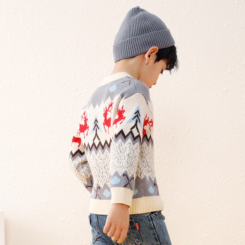 Winter Jongens Trui Kinderen Warme Kerst Truien Jas Kinderen Kleding Shirt Peuter Jongen Katoen Knitwear Truien Tiener Tops