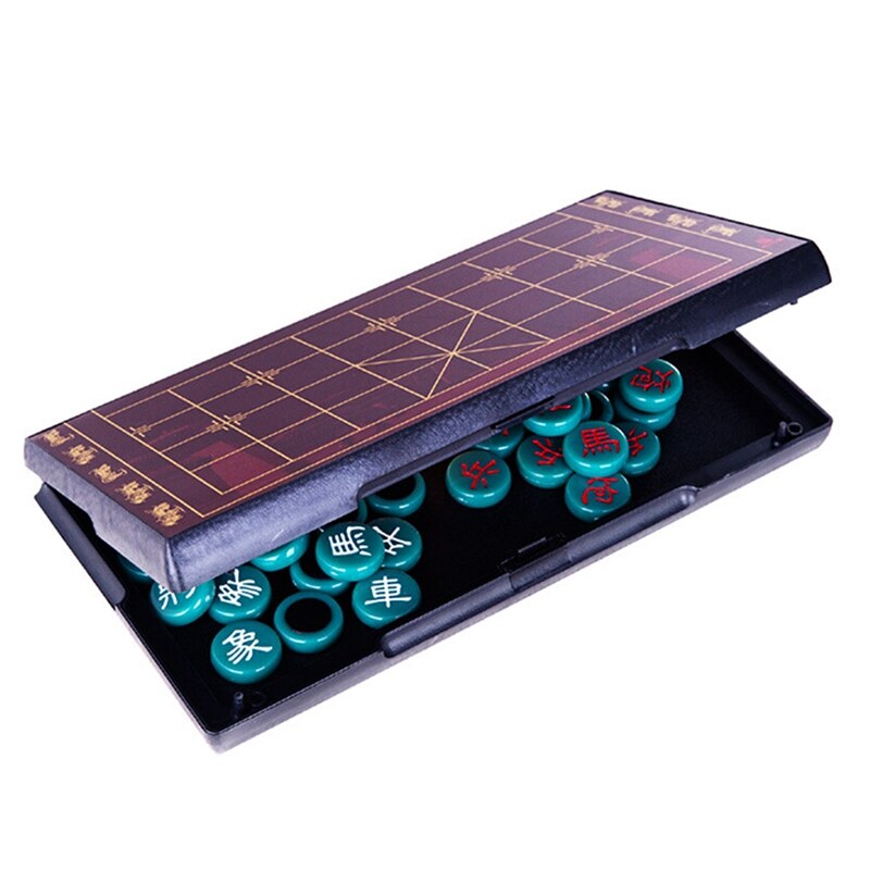 Portable Chinese Chess Set With Folding Board And Magnetic Piece Traditional Xiangqi Classic Educational Board Games