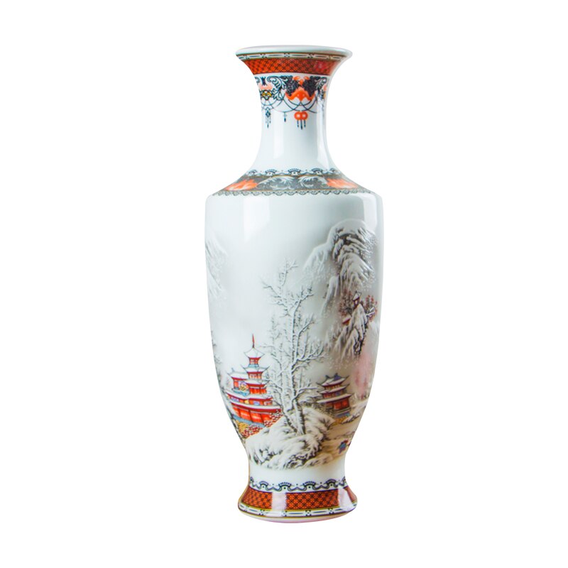 Classic Traditional Antique Jingdezhen Chinese Porcelain Flower Vase For Home Office Decor: G