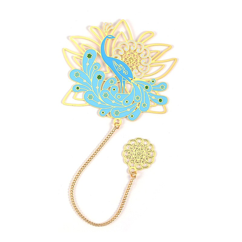 Baoxiang kwiat zakładka smok ryba feniks Luan kreskówka metalowa zakładka znak notatka uczeń podręczniki i artykuły papiernicze: B