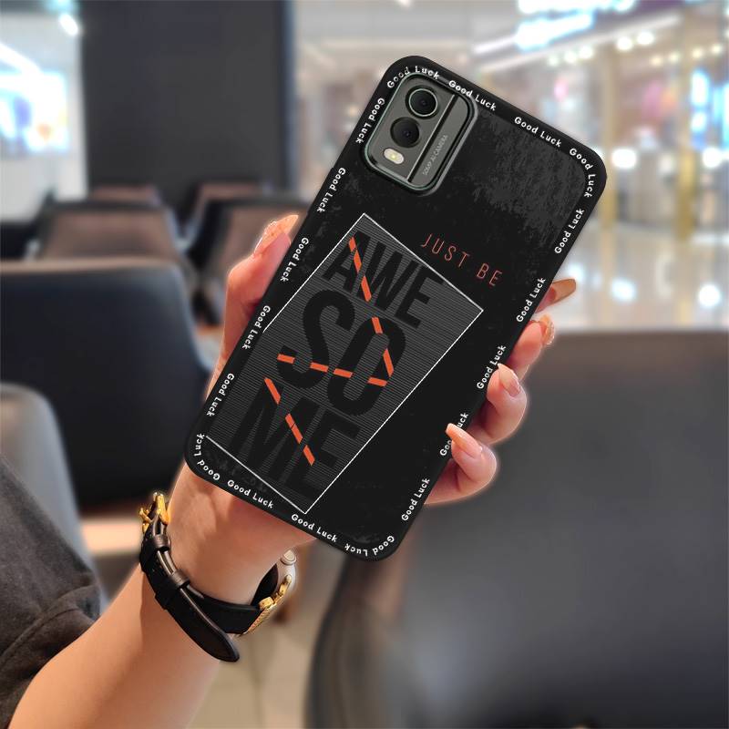 Phone Protector Cover Phone Case For Nokia C32 Graffiti Cute Soft case Dirt-resistant Waterproof Durable: GRAY