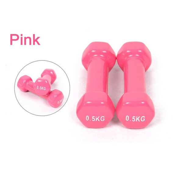 ! ! mancuernas para niños kylin sport 0,5Kg * 2 de plástico Dip multicolor nuevas Mancuernas: Rosa