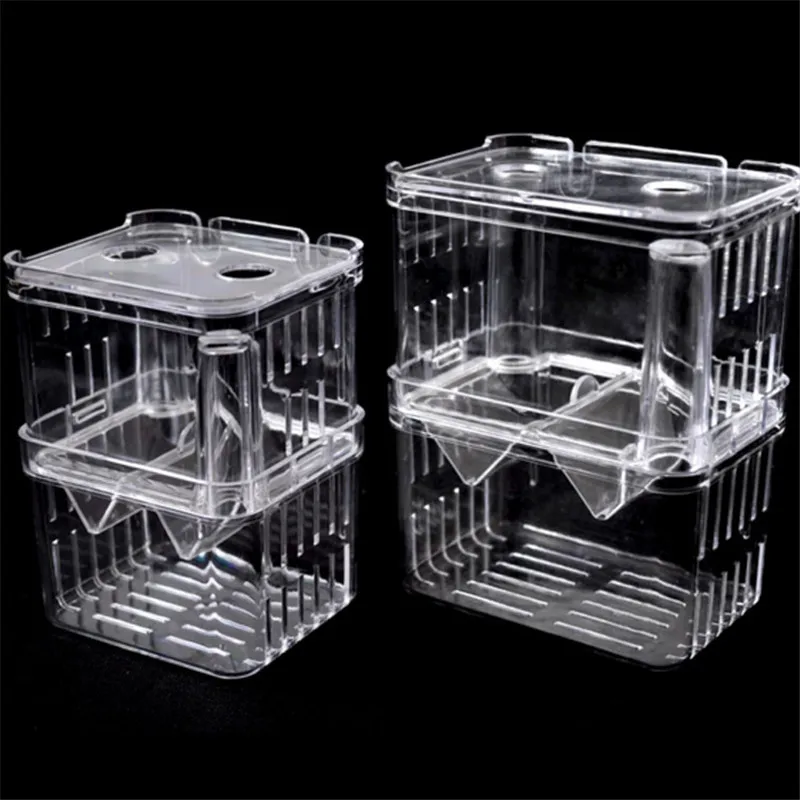 S/L/XL Aquarium Acryl Dubbeldeks Helder Vis Fokken Isolatie Box Aquarium Fokker Vis Broederij Divider Garnalen vis Gewond