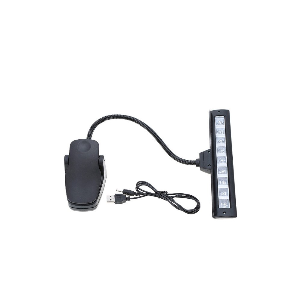 Kindle-Lámpara de luz LED blanca para lectura, soporte de partituras, ideal para decoración de escenario, incluye Cable USB, 10 LED