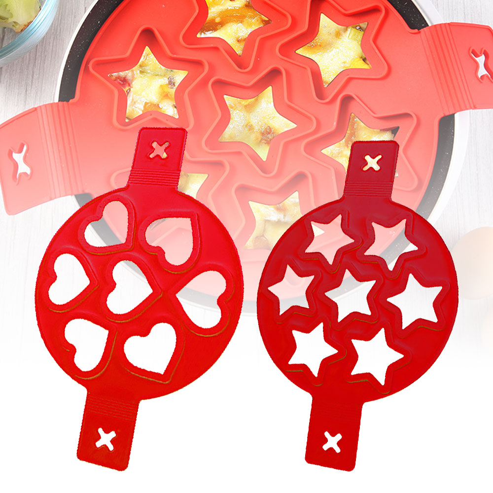 7 fori stampi per pancake antiaderenti anello stampo per uova fritte in silicone riutilizzabile pancake creatore anello per uova cucina cottura strumenti di cottura