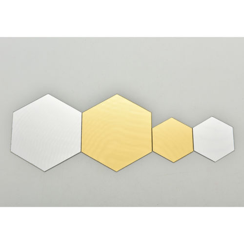 WANGSCANIS 3D Mirror Hexagon Acrylic Removable Wall Sticker Decal Home Decor