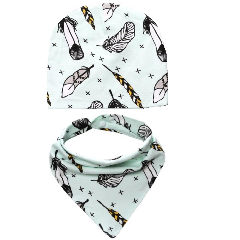 Zomer Herfst Slabbers Katoen Driehoek Hoofd Sjaal Baby Hoeden Slabbetjes Set Jongen Hoofddoek Meisje Bandana Dribble Slabbetjes Baby