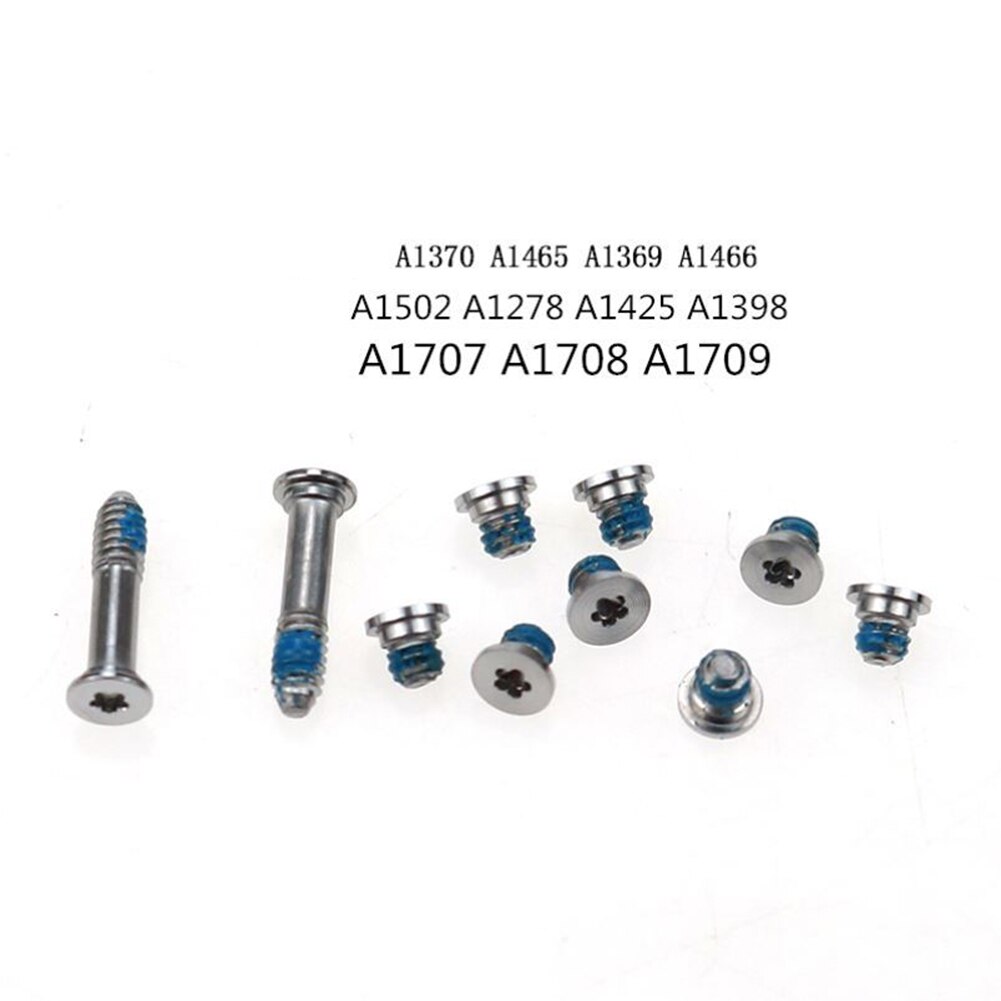 10pcs 13" 15" A1278 A1286 A1502 A1369 A1466 A1398 General Purpose Computer Case Cover Bottom Screw For Apple MacBook Pro
