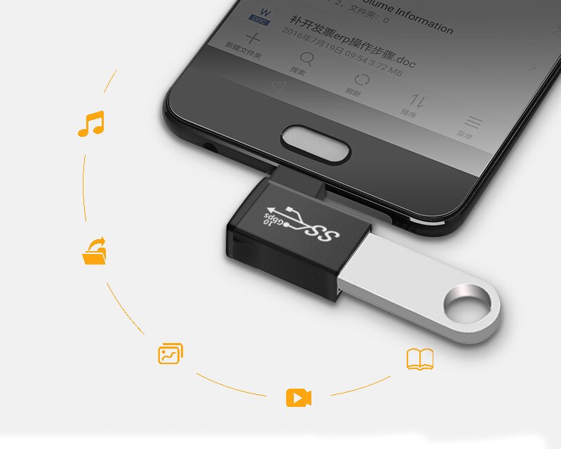 USB3.1 Micro usb Type-c 2 in 1 otg Plug jack Power Connector Charging Adapter Type-C Extension Cable for Laptop Tablet Phone