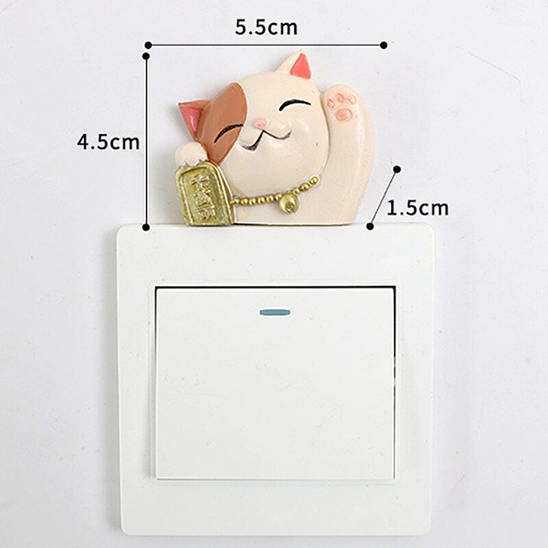 Hars Dier Stickers Schakelaar Leuke Cartoon 3D Muur Op Stickers Schakelaar Hond Kat Konijn Aap Stickers Schakelaar Licht Woondecoratie