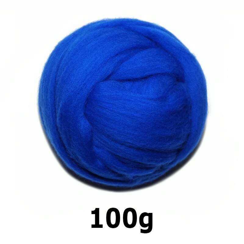 handgemaakte Wolvilt voor vilten 50g RoyalBlue Perfect in Naald Vilt 48 #: 100g