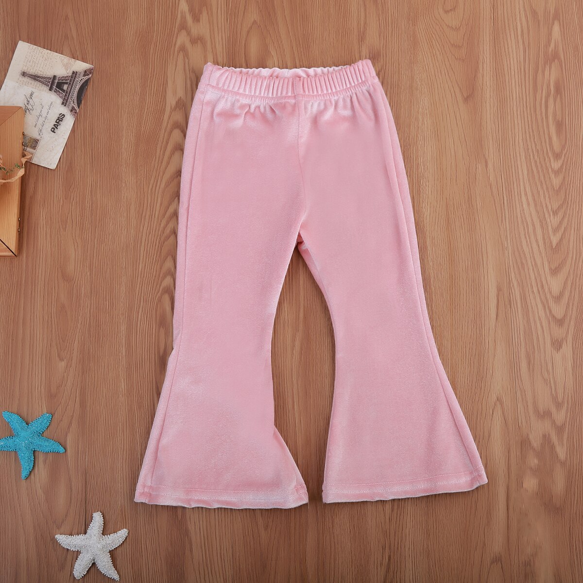 Em Estoque! 1-5y da criança do miúdo meninas calças de veludo roupas infantis sólido bell-bottomed calças casuais crianças flare calças