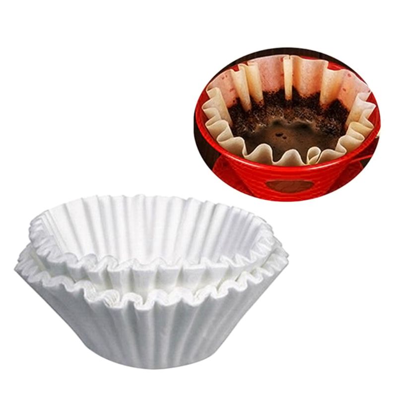 500 Stuks 25Cm Lakens Amerikaanse Commerciële Koffie Filter Papier Mand Koffie Filters Koffie Ware Koffie Filters (Wit)