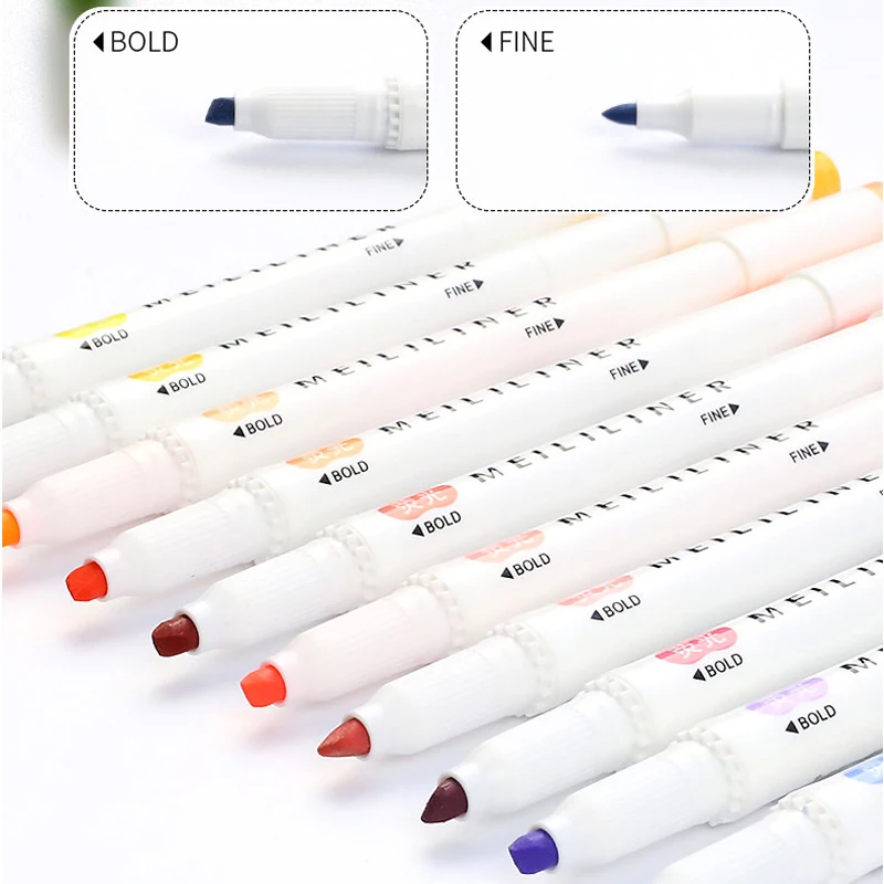 3/5/10/25 Farben Textmarker Pastellmarker Doppelspitze Fluoreszierender Stift für Kunstzeichnungen Kritzeln Markieren Schule Büromaterial