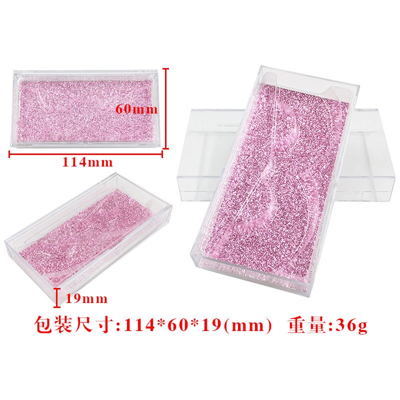 Portable vide étui à cils Transparent acrylique coque en diamant faux cils boîte de rangement en plastique boîte d'emballage de cils avec plateau