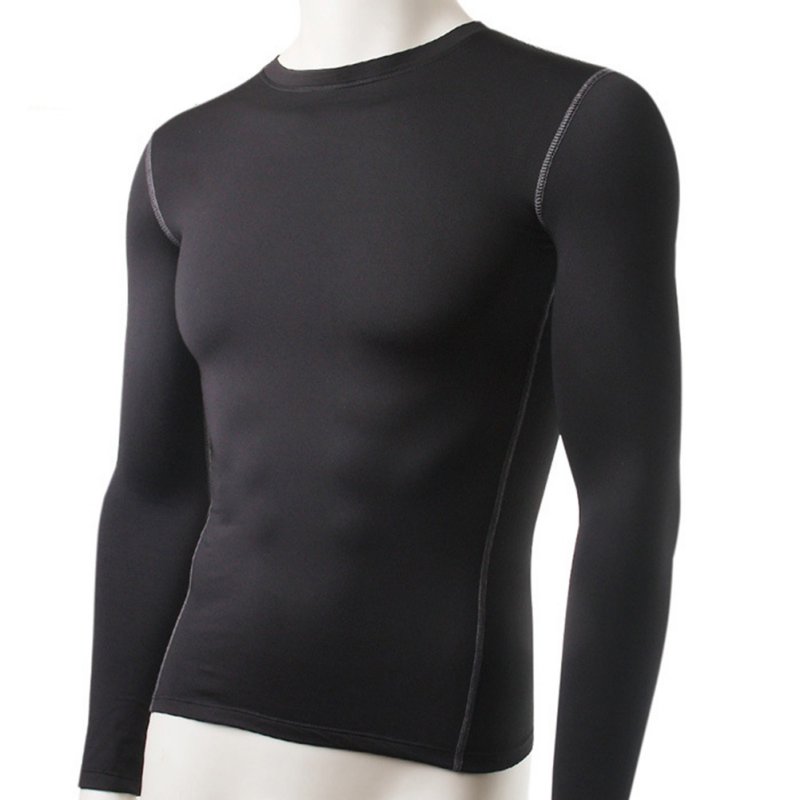Vinter mænd slim fit langærmet termisk undertøj basic toppe undertrøje