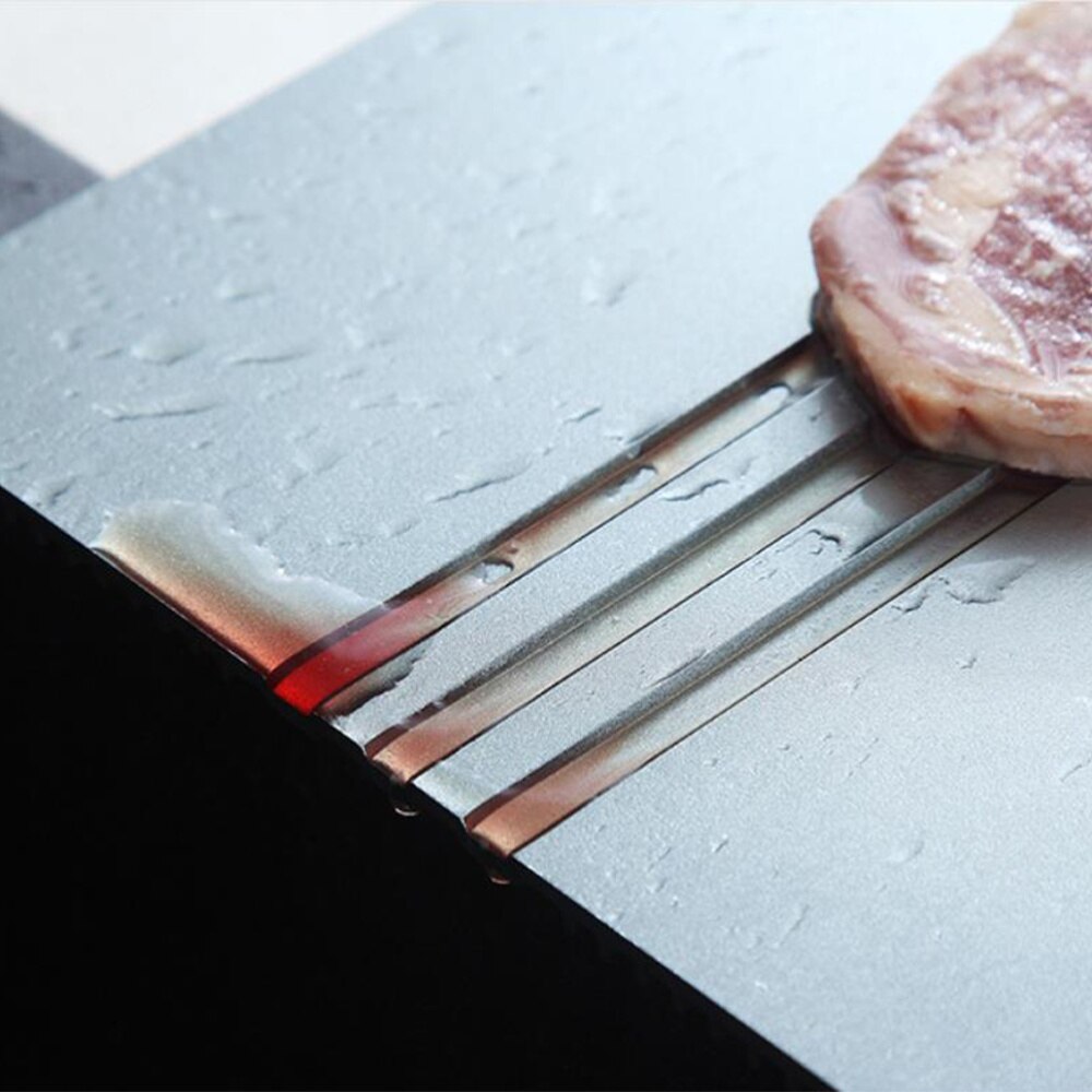 Aluminiumslegering kød oksekød hurtig optøning tallerken fisk og skaldyr hurtig optøning bakke hurtig optøning tallerken (sølv)