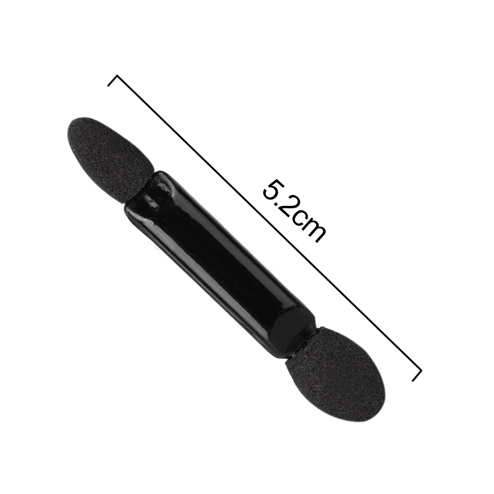 10 stk 2 in1 dobbelt svampehoved øjenskygge eyeliner børste blød bærbar øjenskygge applikator skønhed engangs makeup