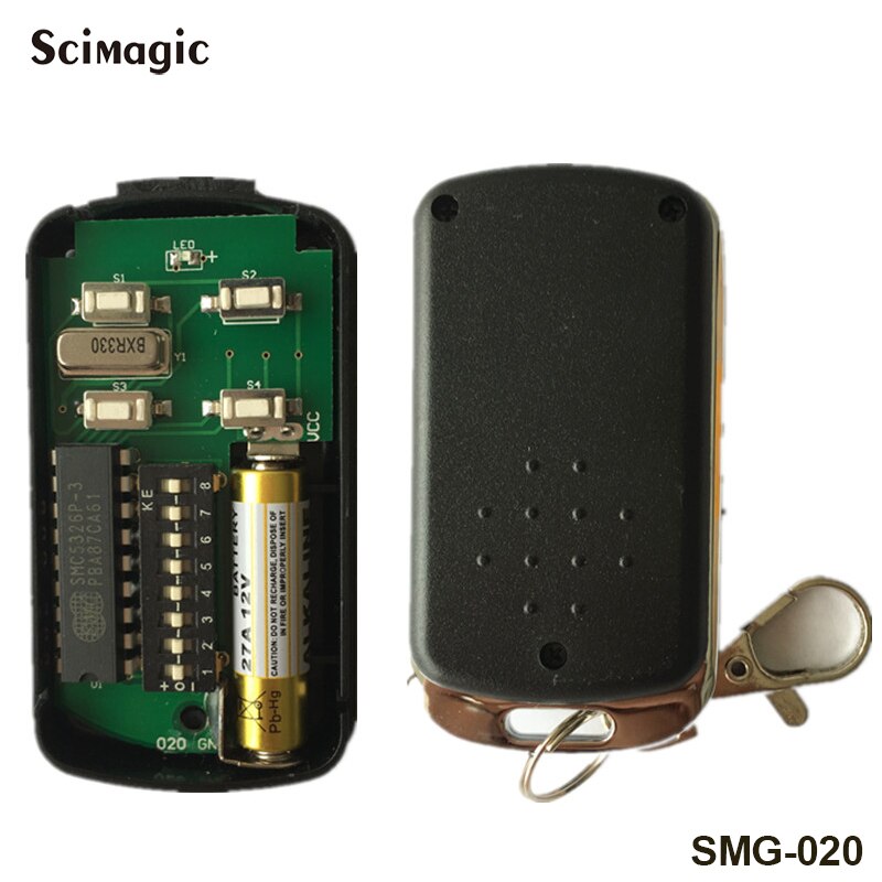 330/433mhz SMC5326 8 dip switch remote control for gate door opener