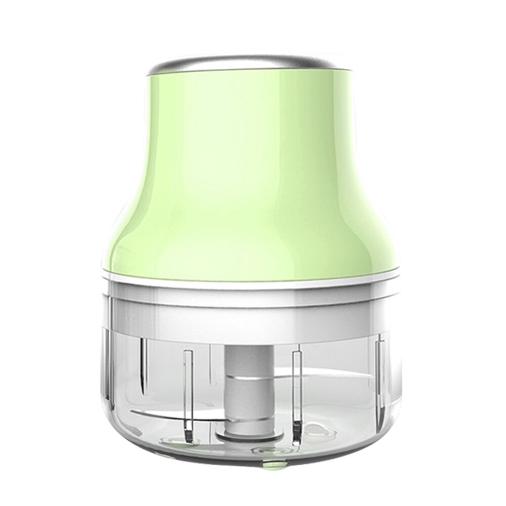 250ml Wireless Electric Garlic Press Mini Meat Grinder Juicer Household Fruit Vegetable Chopper Mixer Kitchen Tools: Green