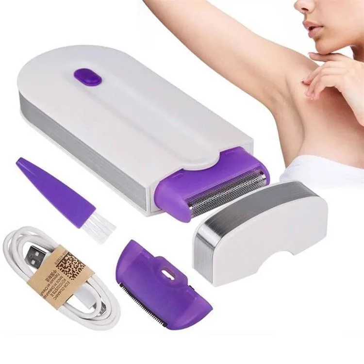 Elektrisk epilator elektrisk rakapparat rakhyvel mini uppladdningsbar borttagning smärtfri hårborttagning ansiktsepilator för ansiktet kropp
