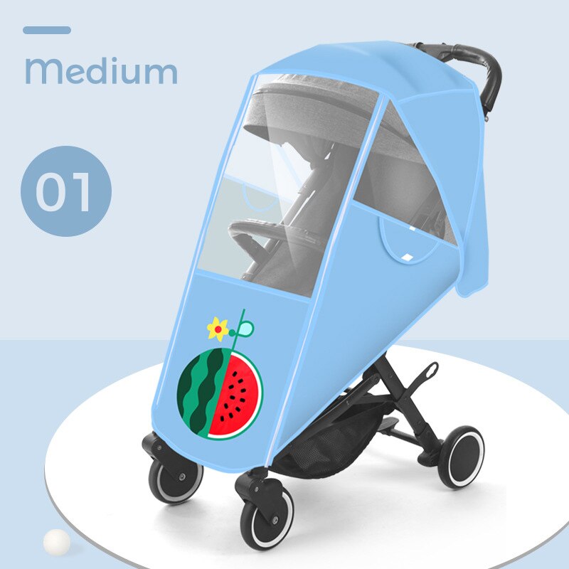 Waterdichte Baby Buggy Regenhoes Universele Regenhoes Voor Kinderwagen Wandelwagen Kinderwagen Wind Shield Transparante Regenhoes: 1 Medium