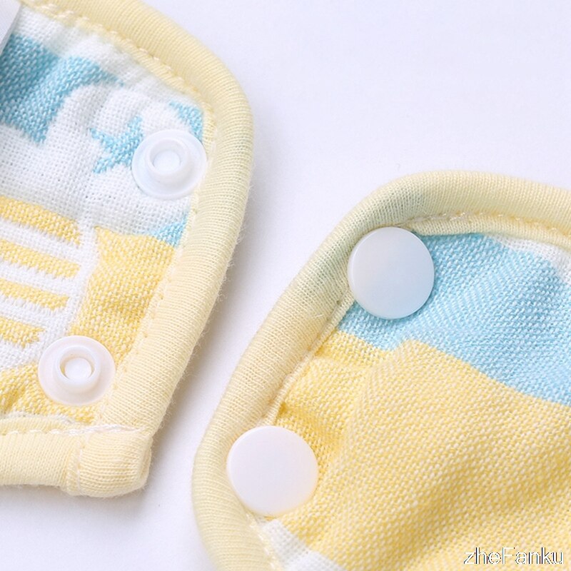 5Pcs/Set Newborn Baby Bibs 360 Degree Rotation 6 Layers Gauze Muslin Baby Kids Bandana Burp Cloth Soft Infant Saliva Towel