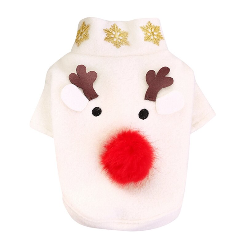 Dog Reindeer 2 Legged Apparel Outfit Pet Dog White Autumn Winter Christmas Cosplay Costume Bulldog Dress Up Clothes: XL